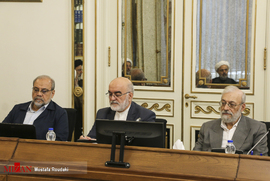 جواد لاریجانی و ناصر سراج در جلسه شورای عالی قضایی