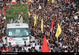 مراسم تشیع پیکر پاک 270 شهید تازه تفحص‌ شده دوران دفاع مقدس در میدان بهارستان
