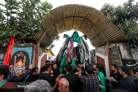مراسم عزاداری تاسوعای حسینی (ع) در روستای اورطشت مازندران