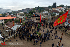 مراسم عزاداری تاسوعای حسینی (ع) در روستای خالخیل مازندران
