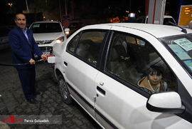 وضعیت پمپ بنزین‌ها در شب سهمیه بندی در اهر