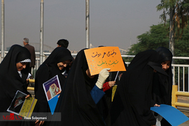 راهپیمایی مردم اهواز در محکومیت اقدامات اغتشاشگران