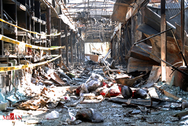 عکس خبری / آتش سوزی در بازار کنزالمال خرمشهر