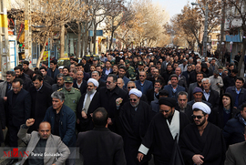 راهپیمایی و عزاداری مردم در پی شهادت سردار سلیمانی - اهر