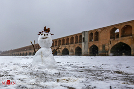 بارش اولین برف زمستانی - اصفهان