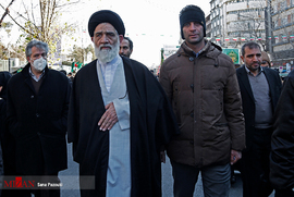 حجت الاسلام والمسلمین مرتضوی مقدم رئیس دیوان عالی کشور در راهپیمایی 22 بهمن 98