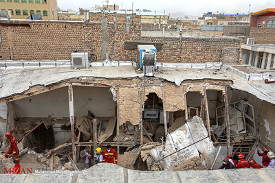 تخریب منزل مسکونی بر اثر انفجار گاز - قم