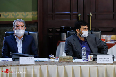 حضور حسین مدرس خیابانی و عبدالرضا رحمانی فضلی در جلسه ستاد ملی مبارزه با کرونا