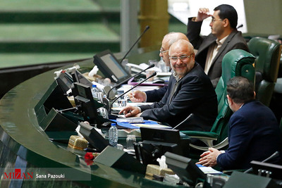 محمد باقر قالیباف رئیس مجلس در جلسه علنی مجلس شورای اسلامی 