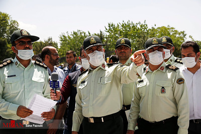 حضور سردار حسین رحیمی در مرحله ۳۶ طرح رعد پلیس پیشگیری پایتخت
