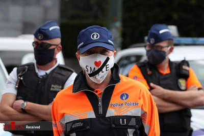 اعتراض پلیس بلژیک