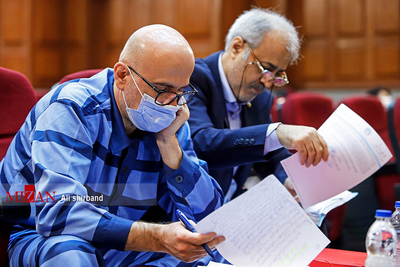 ششمین جلسه رسیدگی به اتهامات اکبر طبری و متهمان دیگر این پرونده در شعبه ۵ دادگاه کیفری یک استان تهران