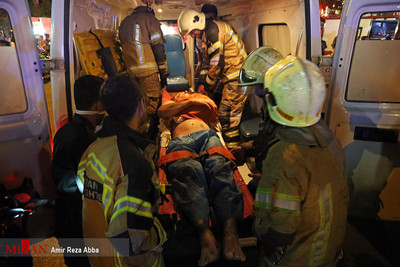 آتش سوزی در یک کلینیک درمانی در خیابان شریعتی تهران