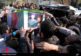 مراسم تشییع پیکر مطهر شهید محسن فرامرزی از شهدای مدافع حرم ظهر پس از اقامه نماز جمعه تهران 