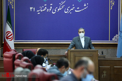 غلامحسین اسماعیلی سخنگوی قوه قضاییه در سی و یکمین نشست خبری