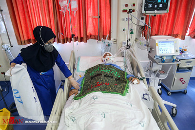 حضور نیرو‌های جهادی در بیمارستان فرقانی قم