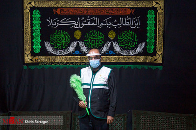رعایت کامل نکات بهداشتی خادمان حسینی (ع) - قزوین