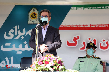 سخنرانی انوشیروان محسنی بندپی استاندار تهران مراسم صبحگاه مشترک نیروی انتظامی به مناسبت هفته ناجا