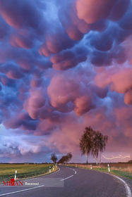 شیوع ماماتوس (ماماتوس نوعی ابر است که همراه با رعد و برق شدید در آلمان ظاهر می شود.) ، عکاس : Boris Jordan
