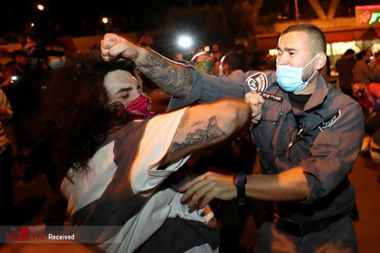درگیری معترضین با پلیس در سرزمین های اشغالی