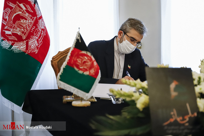 دیدار و ابراز همدردی علی باقری کنی دبیر ستاد حقوق بشر جمهوری اسلامی ایران در سفارت افغانستان 