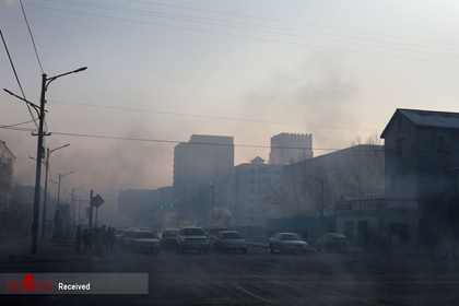 دود در خیابان های اولان باتور، پایتخت مغولستان دانش

