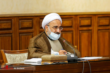 حجت الاسلام والمسلمین بهرامی رییس دیوان عدالت اداری در جلسه شورای راهبردی دادرسی الکترونیکی

