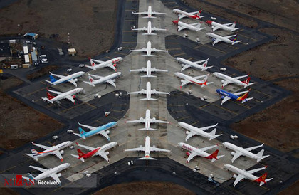 هواپیماهای پارک شده در فرودگاه واشنگتن.