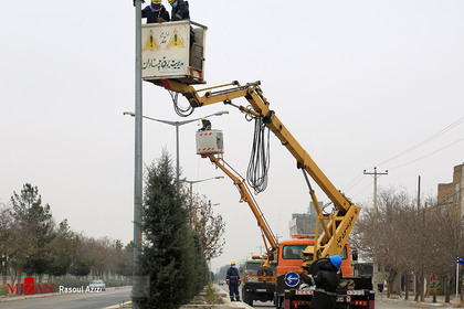 مانور برق درشهرستان چناران 
