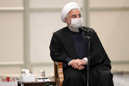 حسن روحانی رییس جمهور در دیدار اعضای شورای‌عالی هماهنگی اقتصادی با رهبر معظم انقلاب
