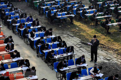 امتحانات مدرسه ای در نپال.