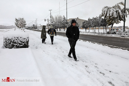 بارش برف پاییزی در زنجان
