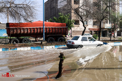 آب گرفتگی و سیلاب در آبادان
