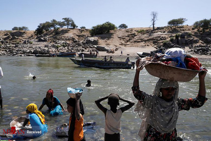استقرار مهاجران اتیوپیایی در مرز سودان.