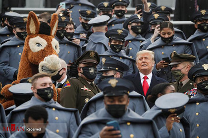 مراسم دانشگاه افسری با حضور ترامپ.
