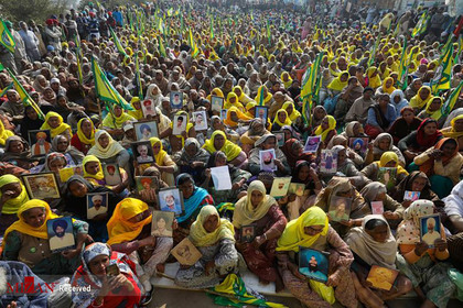 شرکت زنان در اعتراضات کشاورزان هند.