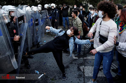 اعتراضات دانشجویان در ترکیه.