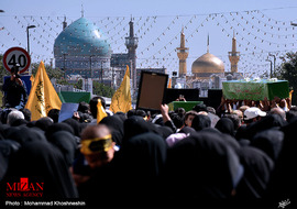 مراسم تشییع شهدای مدافع حرم در مشهد
