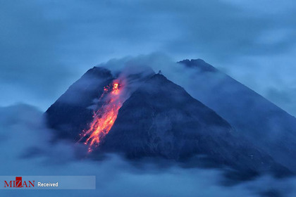 آتشفشان مراپی در اندونزی.
