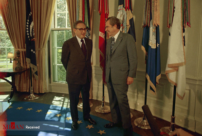 فورد و کیسینجر در دوران ریاست جمهوری فورد ، سال 1973 میلادی.
