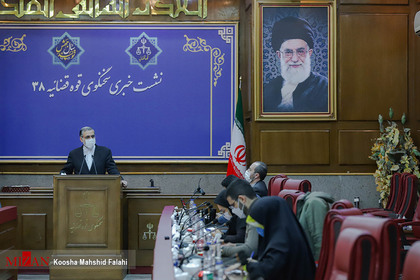 غلامحسین اسماعیلی سخنگوی قوه قضاییه در سی و هشتمین نشست خبری قوه قصاییه