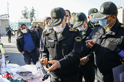 سردار رحیمی رئیس پلیس تهران در مرکز پلیس پیشگیری پایتخت در چهل و یکمین مرحله طرح رعد پلیس پیشگیری
