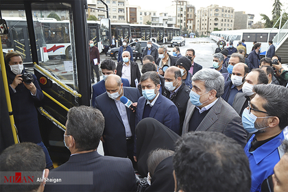 آیین بهره برداری از ۱۱۰ دستگاه اتوبوس ناوگان حمل و نقل عمومی شهر تهران
