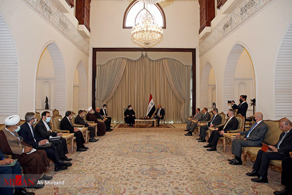 دیدار آیت الله رئیسی رئیس قوه قضاییه با برهم صالح رئیس جمهور عراق 