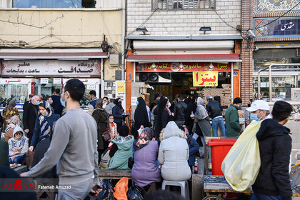 حراج کرونا در بازار شب عید
