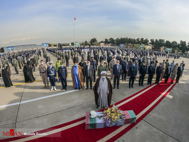 مراسم تشییع پیکر خلبان شهید بیرجند بیک‌محمدی از خلبانان دوره دفاع مقدس
