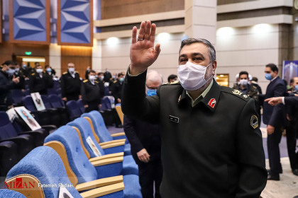 سردار اشتری فرمانده نیروی انتظامی در مرکز کنترل ترافیک پلیس راهور
