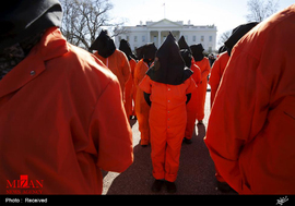 تجمع مقابل کاخ سفید برای بسته شدن زندان گوانتانامو