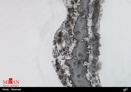 تصاویر هوایی از برف زمستانی در لیتوانی