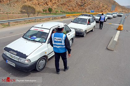 کنترل تردد خودرو‌ها در ورودی‌های شهر بجنورد - خراسان شمالی
